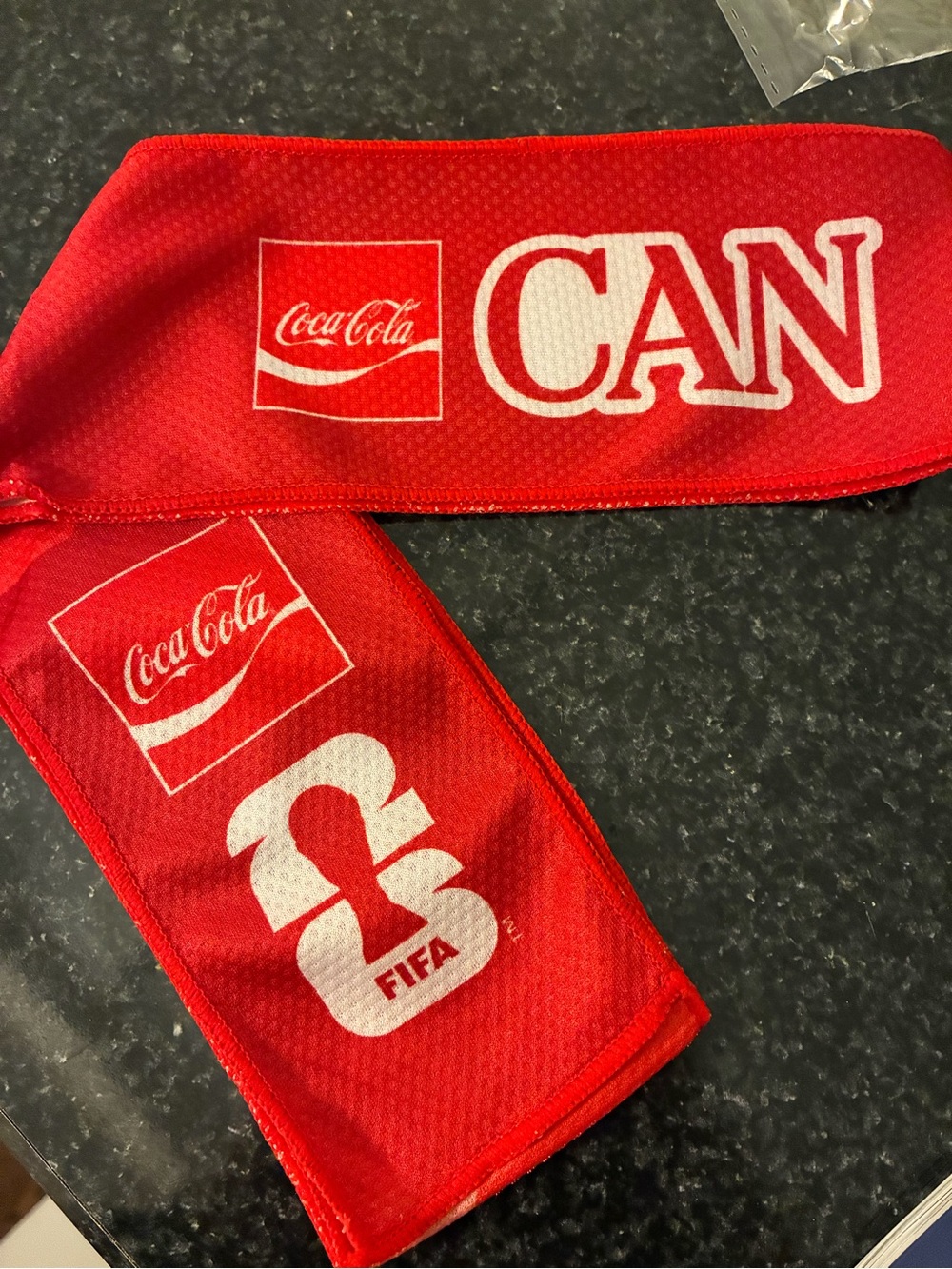 FIFA World Cup Canada Tie-On cooling Headband New Coca-Cola fan zone Promo